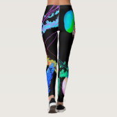 Quallen auf Schwarz - Leggings (Rückseite)