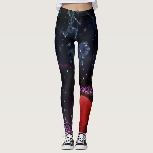 Quallen-Außerirdischen Leggings (Vorderseite)