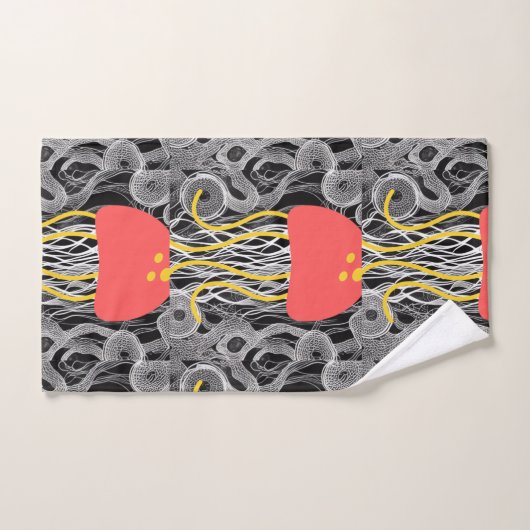 Quallen Badhandtuch Set (Handtuch)