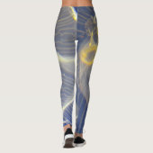 Quallen Blau und Gelb Leggings (Rückseite)