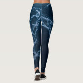 Quallen Blau und Weiße Leggins (Rückseite)