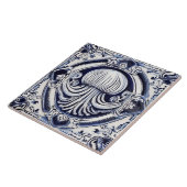 Quallen Blue und White Sea Life House Fliese (Seite)