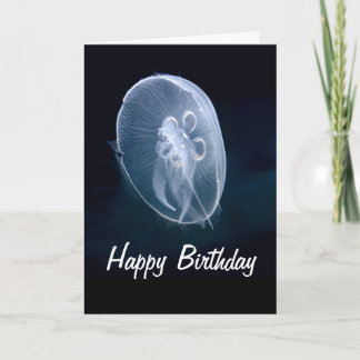Quallen Bright Translucent Blue Geburtstag Karte