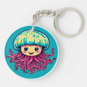 Quallen-Cartoon Schlüsselanhänger (Rückseite)
