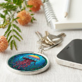 Quallen-Cartoon Schlüsselanhänger (Seite)