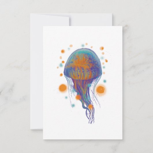 Quallen Dankeskarte (Rückseite)