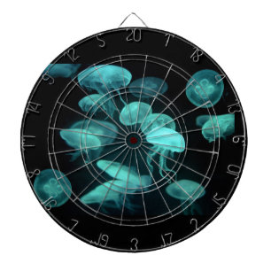 Quallen Dartboard Schwarzlicht Glühparty Dartscheibe