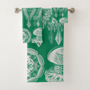 Quallen, Discomedusae von Ernst Haeckel Badhandtuch Set