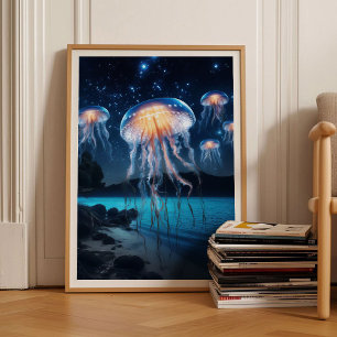Quallen-Druck Quallen-Plakat Cottagecore-Druck Poster