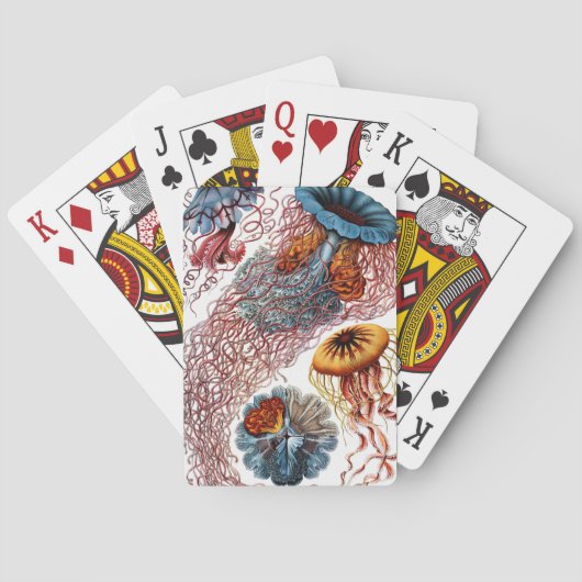 Quallen durch Ernst Haeckel Spielkarten (Rückseite)