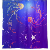 Quallen Duschvorhang (Vorderseite)