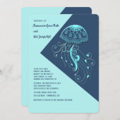 Quallen-Einladung Einladung (Vorne/Hinten)