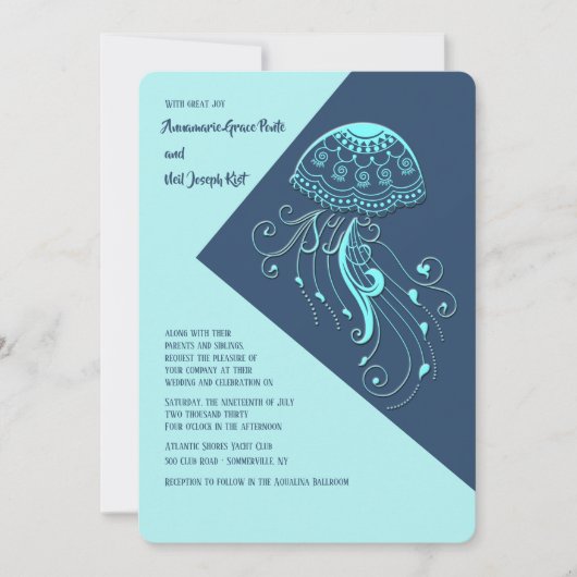 Quallen-Einladung Einladung (Vorderseite)