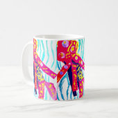Quallen farbenfroher Sommer Kaffeetasse (Vorderseite Links)