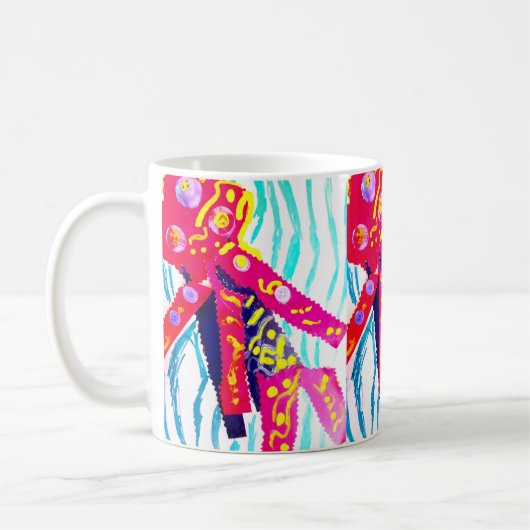 Quallen farbenfroher Sommer Kaffeetasse (Links)