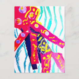 Quallen farbenfroher Sommer Postkarte