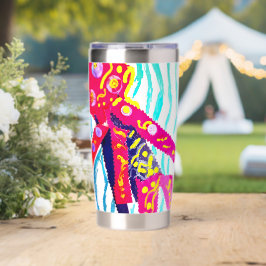 Quallen farbenfroher Sommer  Thermobecher