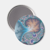 Quallen - Fraktal Magnet (Vorderseite/Rückseite)