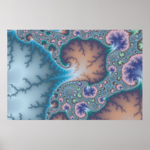 Quallen - Fraktal-Plakat Poster