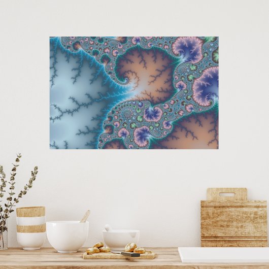 Quallen - Fraktal Poster (Küche)