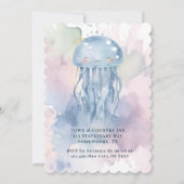 Quallen & Friends Pastel Kinderdusche Einladung (Rückseite)