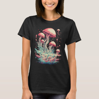 Quallen Gestalt dunklen Waldes Cotgagecore Pilz T-Shirt