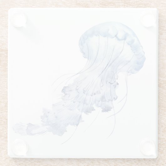 Quallen Glasuntersetzer (Rückseite)