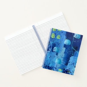 Quallen Großes Spiralnotizbuch Notizblock