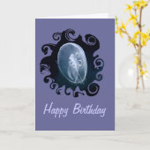 Quallen-heller lichtdurchlässiger blauer karte (Gelbe Blume)