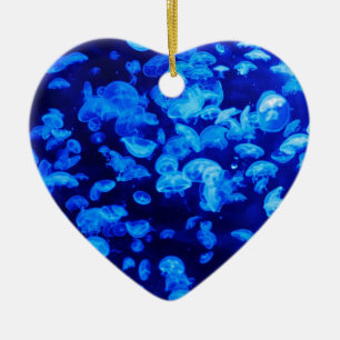 Quallen im tiefen blauen Meer Keramik Ornament