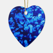 Quallen im tiefen blauen Meer Keramik Ornament (Links)
