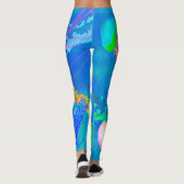 Quallen in blau - Leggings (Rückseite)