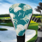 Quallen in Blue Ocean Summer Season Monogram Golf Headcover