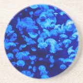 Quallen in Deep Blue Sea Getränkeuntersetzer (Vorne)