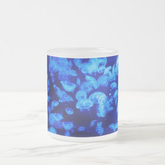 Quallen in Deep Blue Sea Mattglastasse (Mittel)