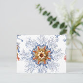 Quallen in Orange und Blue Postkarte (Stehend Vorderseite)