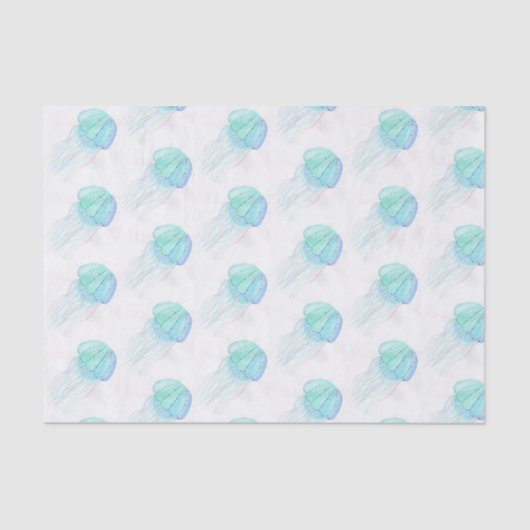 Quallen in Pastelltönen Seidenpapier (Vorderseite)