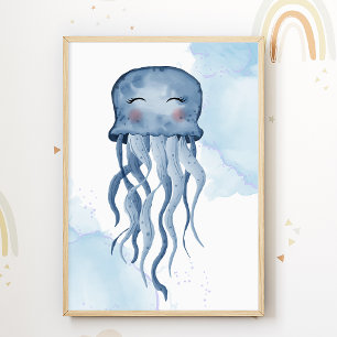 Quallen Kinderzimmer Poster Sea Animal Kids