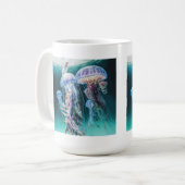Quallen Klassische Tasse, 15 oz Kaffeetasse (Vorderseite Links)