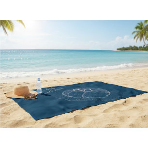 Quallen-Kunst mit „Das Meer birgt stille Geschicht Strandtuch