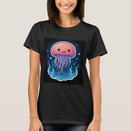 Quallen Kunst T-Shirt (Vorderseite)