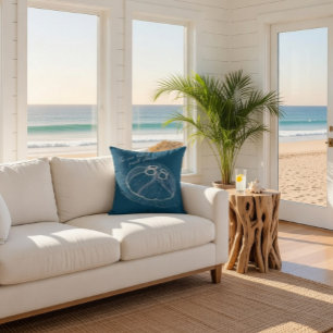 Quallen Kunst Wurfkissen mit Handzeichnung Kissen