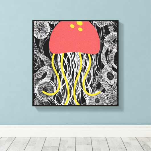 Quallen Leinwanddruck (Insitu (Holzboden))