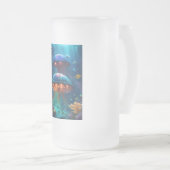 Quallen Mattglas Bierglas (VorderseiteRechts)