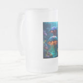 Quallen Mattglas Bierglas (Vorderseite Links)