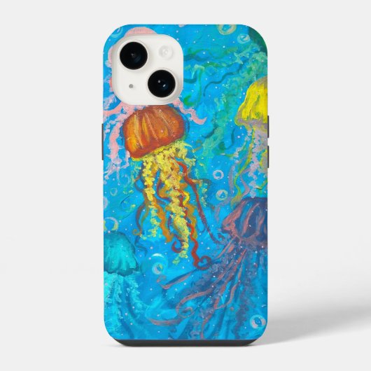 Quallen, Meere, Meer iPhone Hülle (Rückseite)
