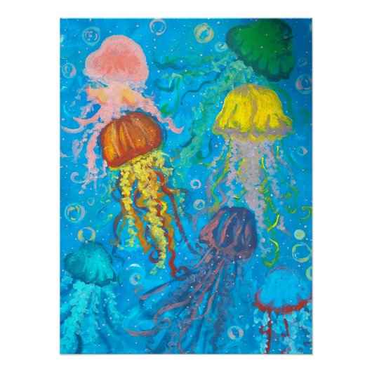 Quallen, Meere, Meer Poster (Vorderseite)