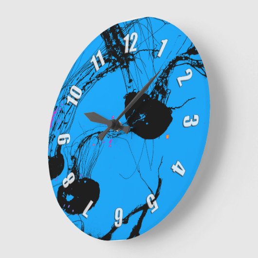 Quallen - Meerestiere Große Wanduhr (Winkel)