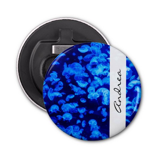 Quallen, Meerestiere, Meeresleben, Ihr Name Flaschenöffner (Vorderseite)