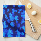 Quallen, Meerestiere, Meeresleben, Ihr Name Geschirrtuch (Viertel Falte)